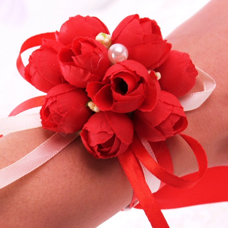 bridesmaid bride wedding supplies wrist corsage party prom ribbon hand flower de ebay bridesmaid bride wedding supplies wrist corsage party prom ribbon hand flower de ebay