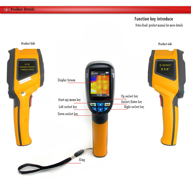 Handheld Thermal Imaging IR Infrared Thermometer Camera Imager 20℃ to