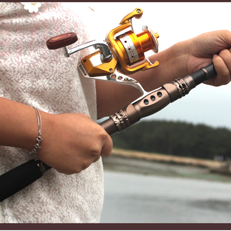 Saltwater Telescopic Fishing Pole Rods Retractable Travel Spinning